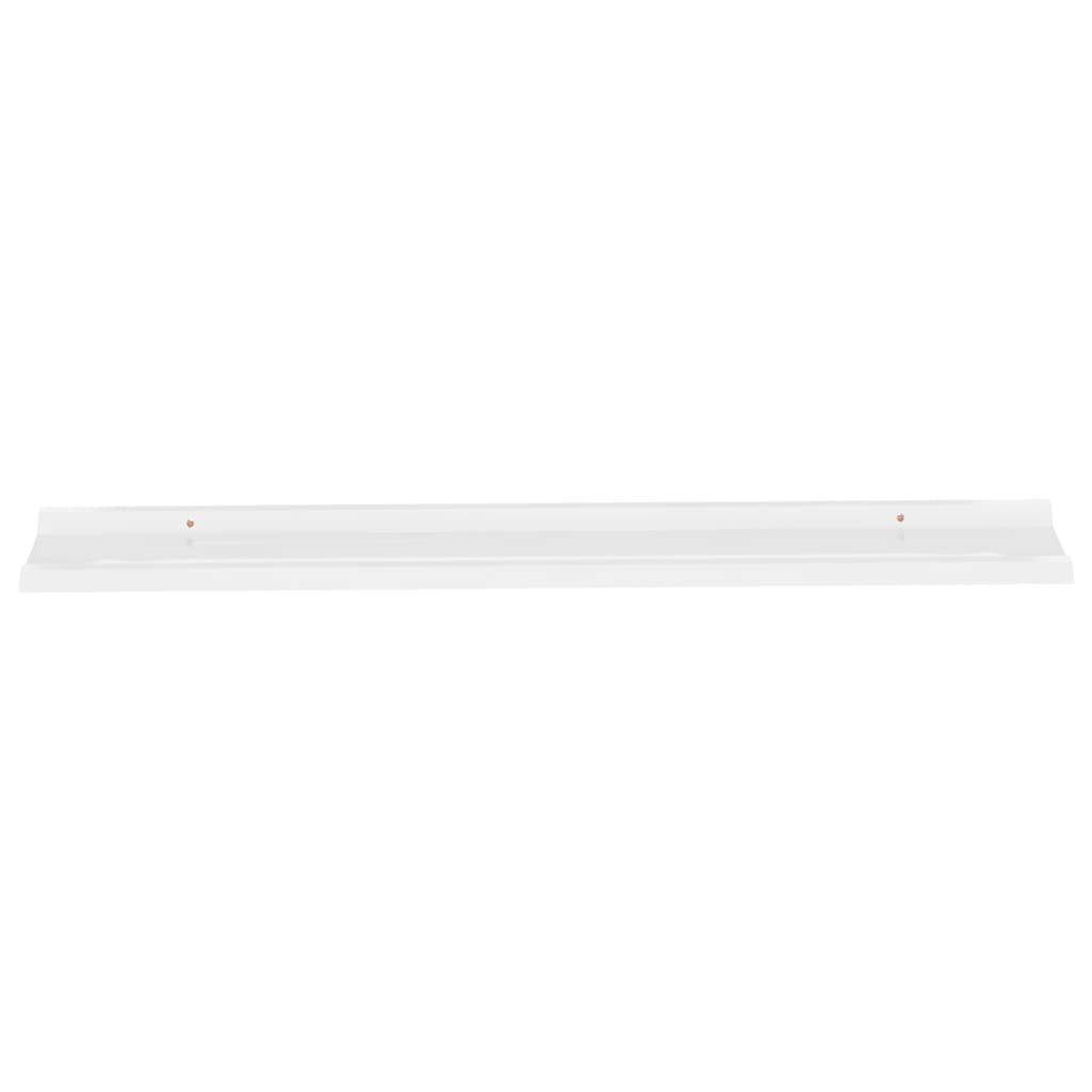vidaXL Nástěnné police 4 ks bílé s vysokým leskem 115 x 9 x 3 cm