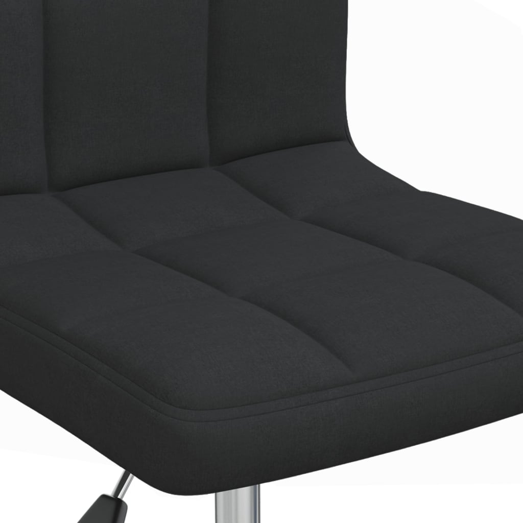 vidaXL Otočná jídelní židle černá textil