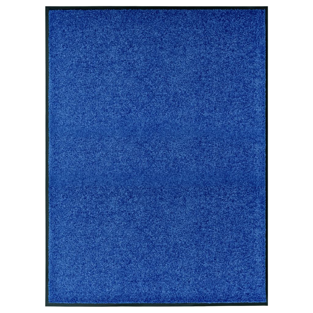 vidaXL Rohožka pratelná modrá 90 x 120 cm