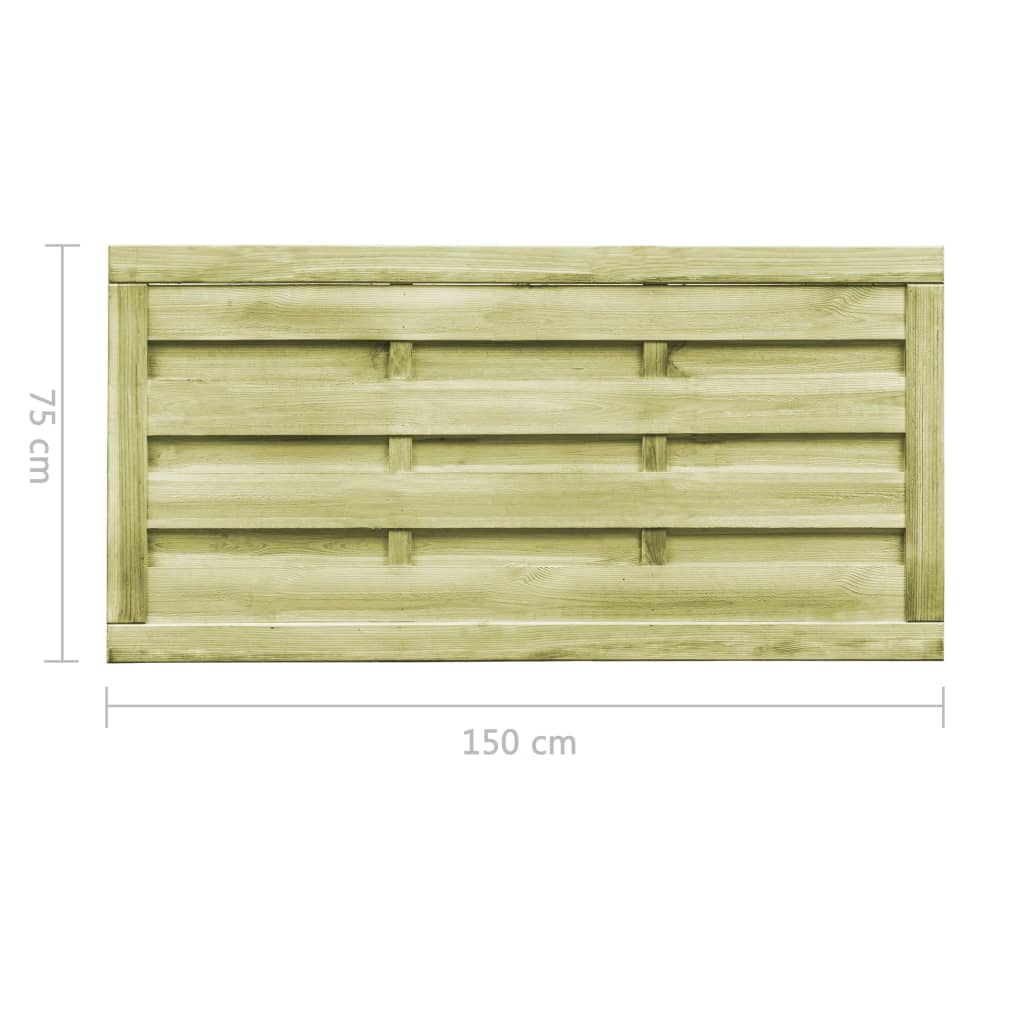 vidaXL Zahradní brána 2křídlá impregnovaná borovice 150 x 75 cm zelená