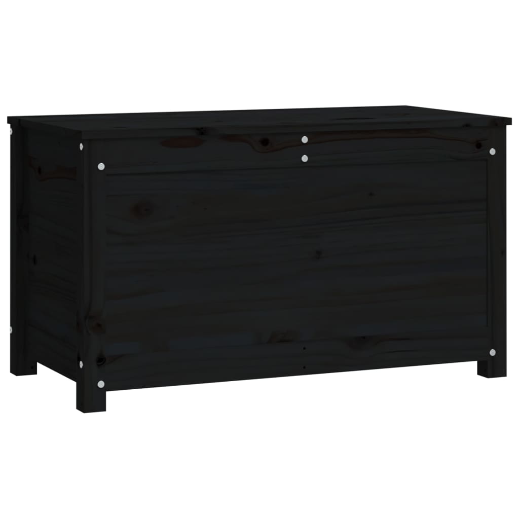 vidaXL Úložný box černý 80x40x45,5 cm masivní borové dřevo