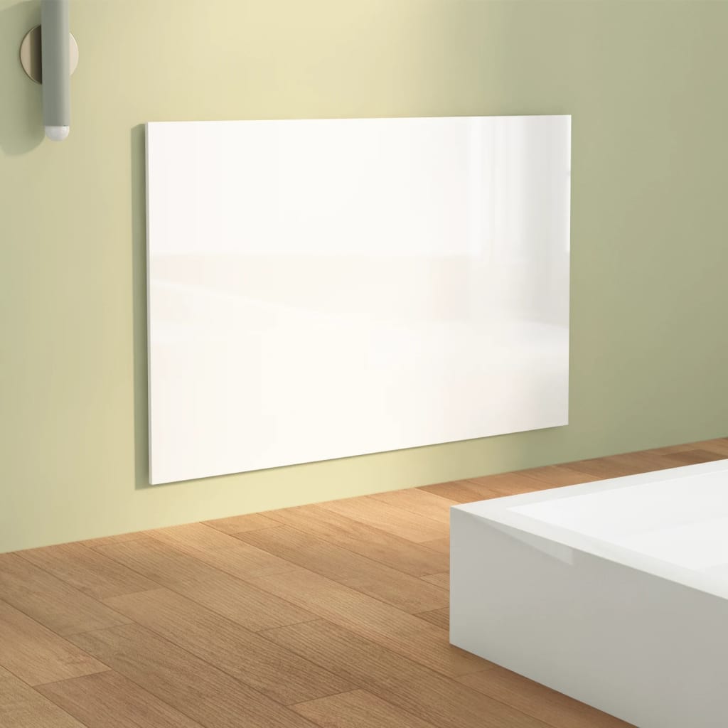 vidaXL Čelo postele lesklé bílé 120 x 1,5 x 80 cm kompozitní dřevo