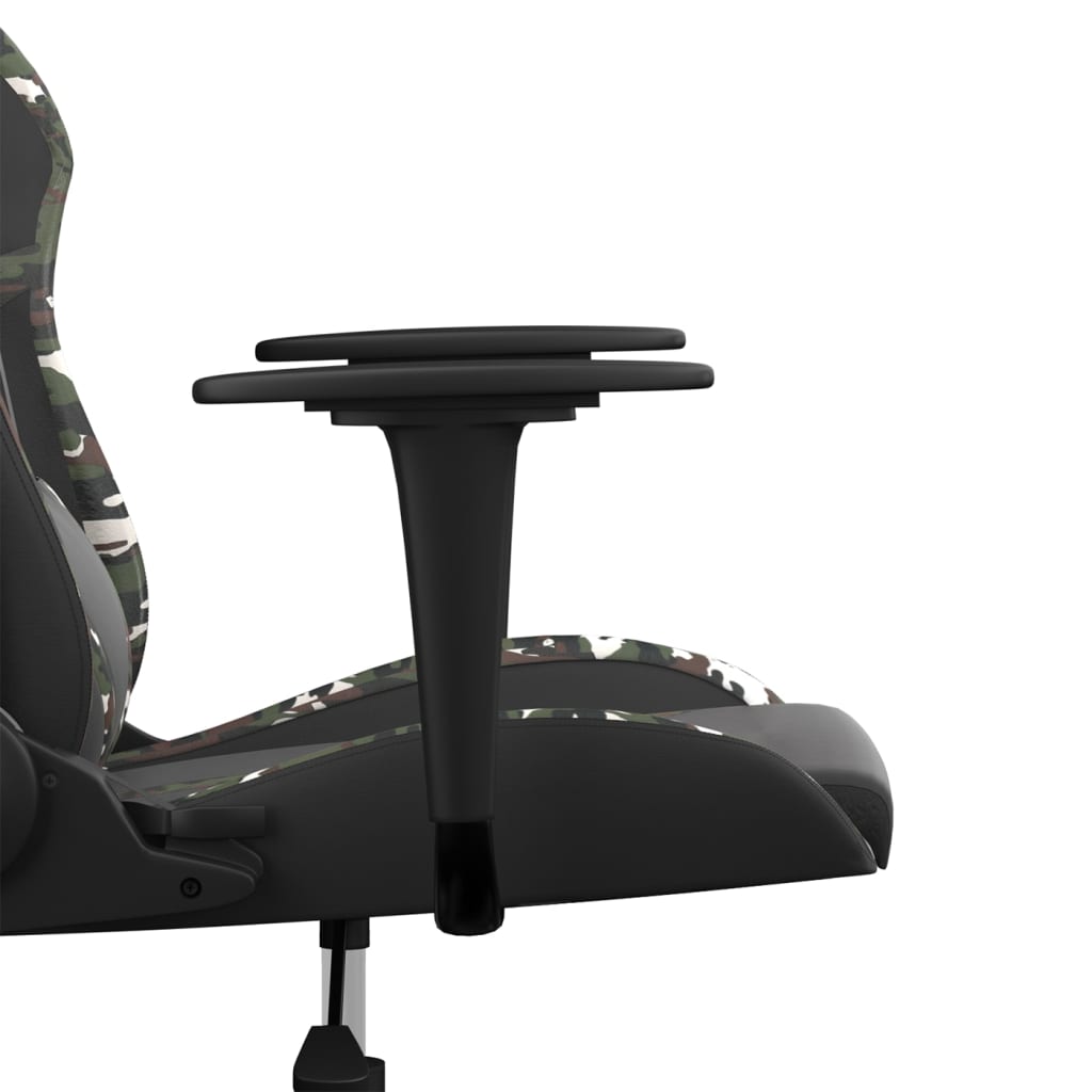 vidaXL Herní židle černá a maskáčová umělá kůže