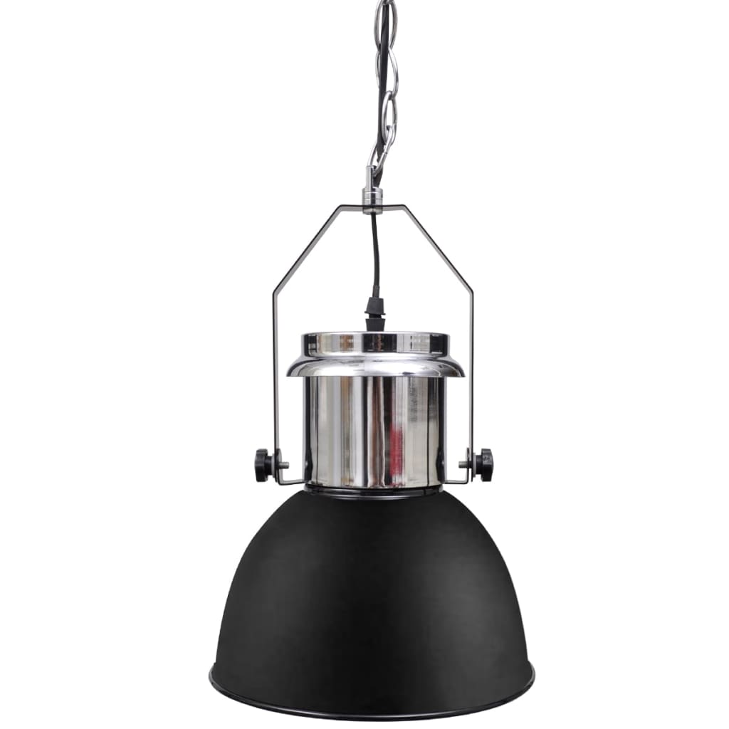 vidaXL Kovová stropní lampa 2 ks s nastavitelnou výškou moderní černá