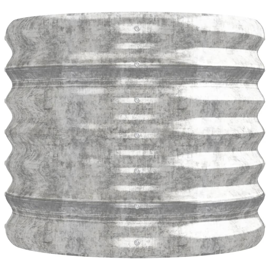 vidaXL Vyvýšený záhon práškově lakovaná ocel 224x40x36 cm stříbrný