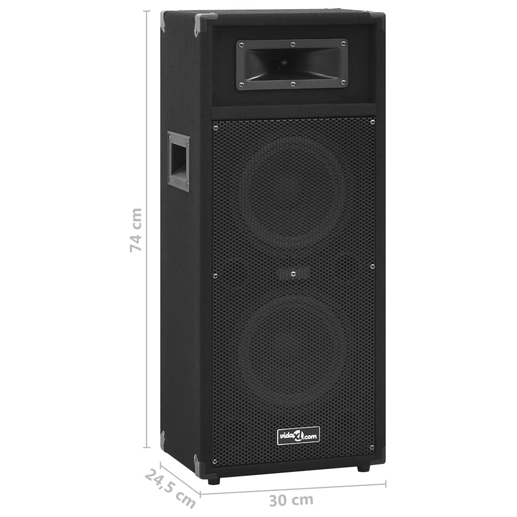 vidaXL Profesionální pasivní hi-fi reproduktory 2 ks 1000 W černé
