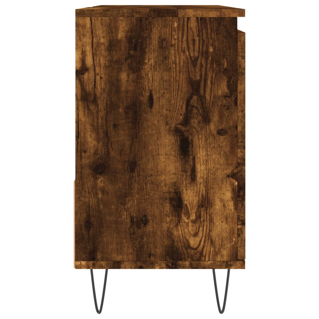vidaXL Koupelnová skříňka kouřový dub 65 x 33 x 60 cm kompozitní dřevo