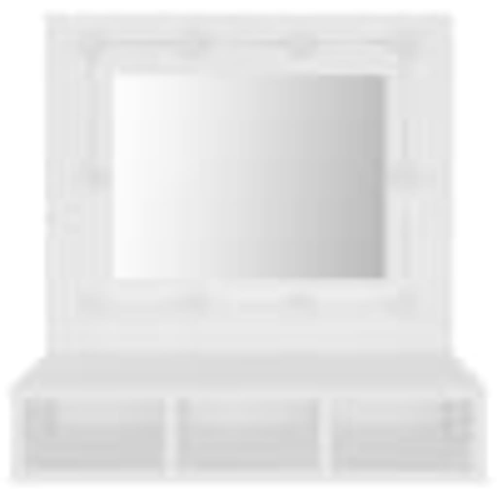 vidaXL Zrcadlová skříňka s LED bílá 60 x 31,5 x 62 cm
