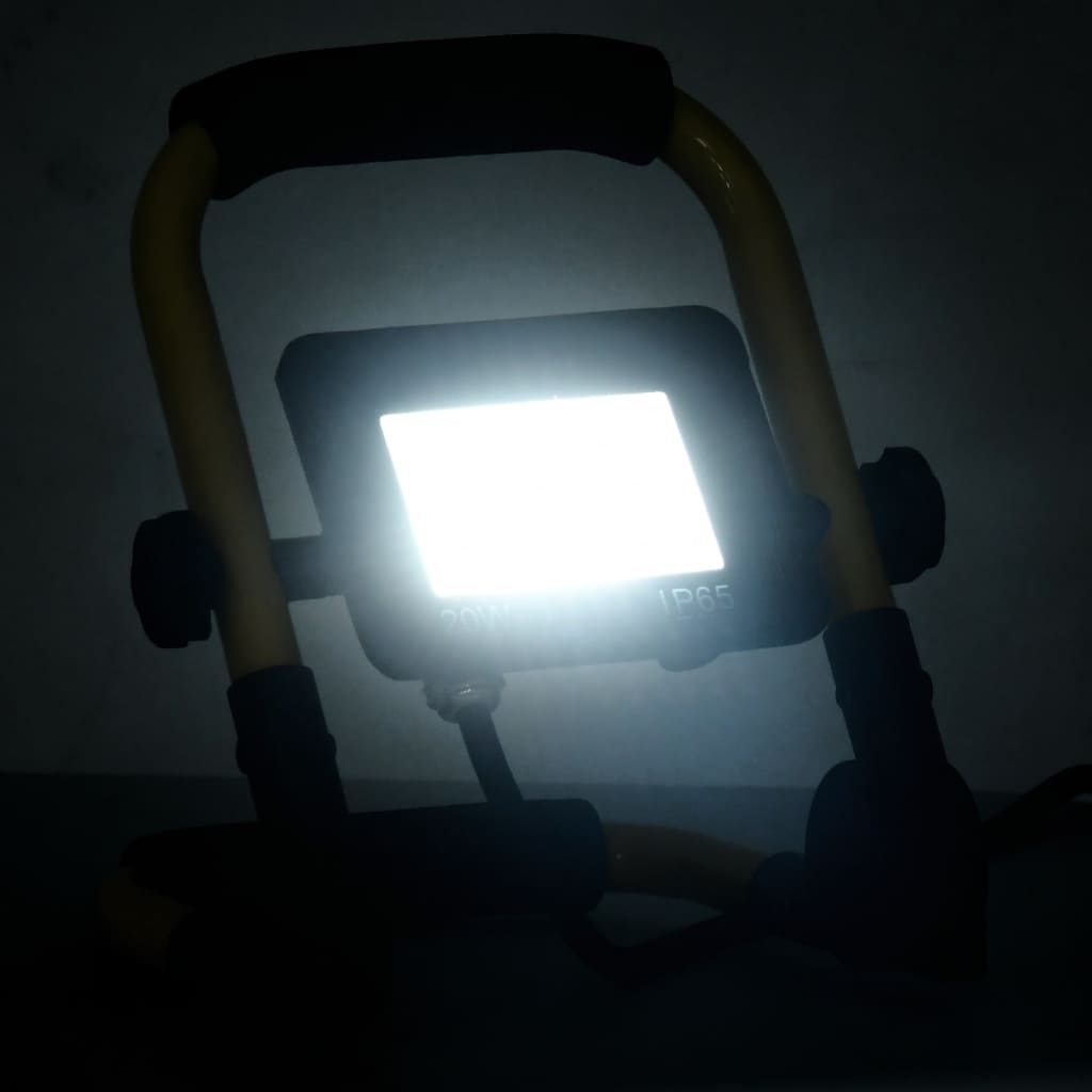 vidaXL LED reflektor s rukojetí 20 W studené bílé světlo