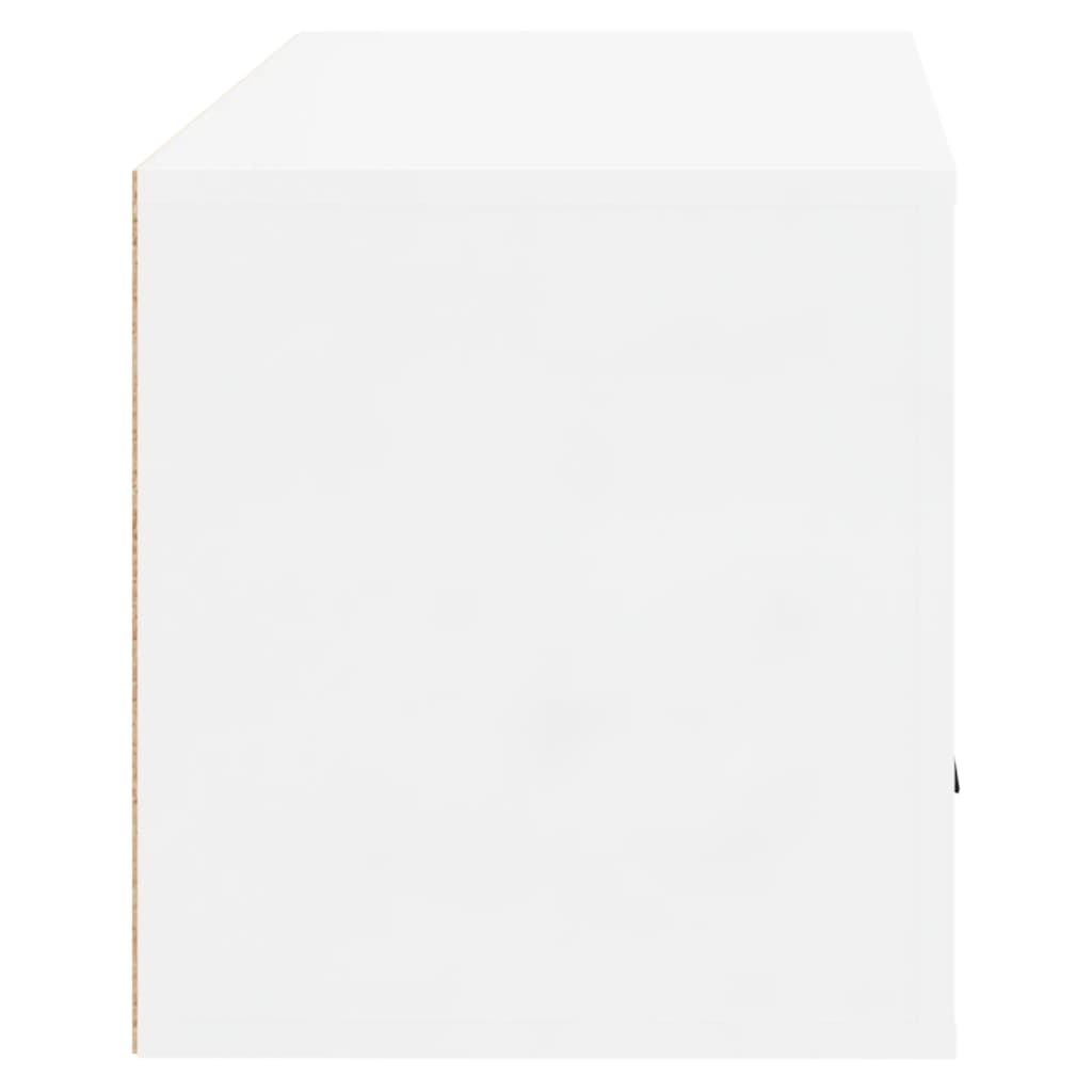 vidaXL Nástěnný botník bílý s leskem 70 x 35 x 38 cm kompozitní dřevo