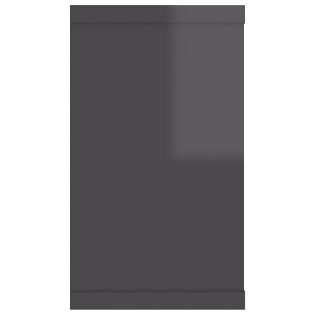 vidaXL Nástěnné krychlové police 6 ks šedé 80x15x26,5 cm dřevotříska