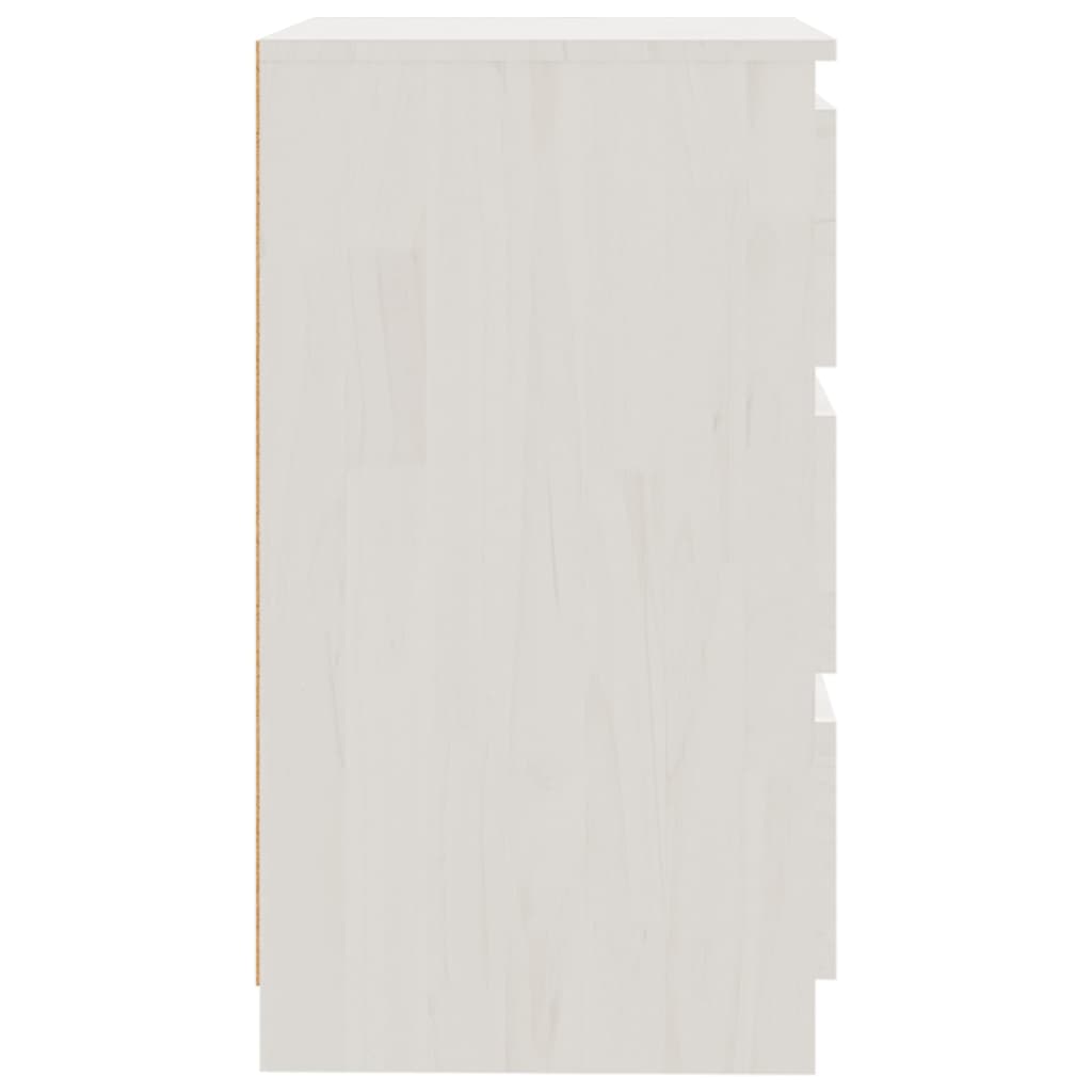vidaXL Noční stolek bílý 60 x 36 x 64 cm masivní borové dřevo