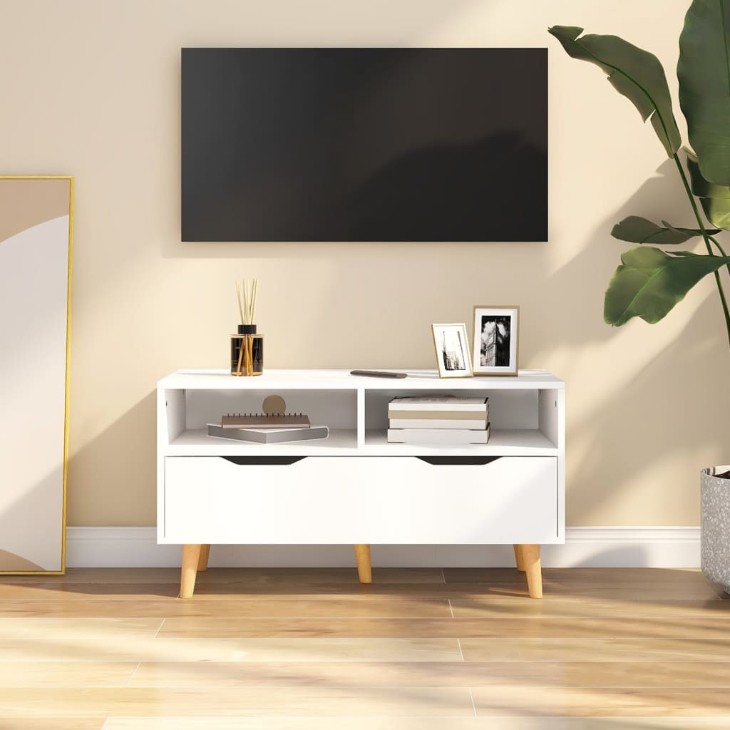 vidaXL TV skříňka bílá 90 x 40 x 48,5 cm kompozitní dřevo