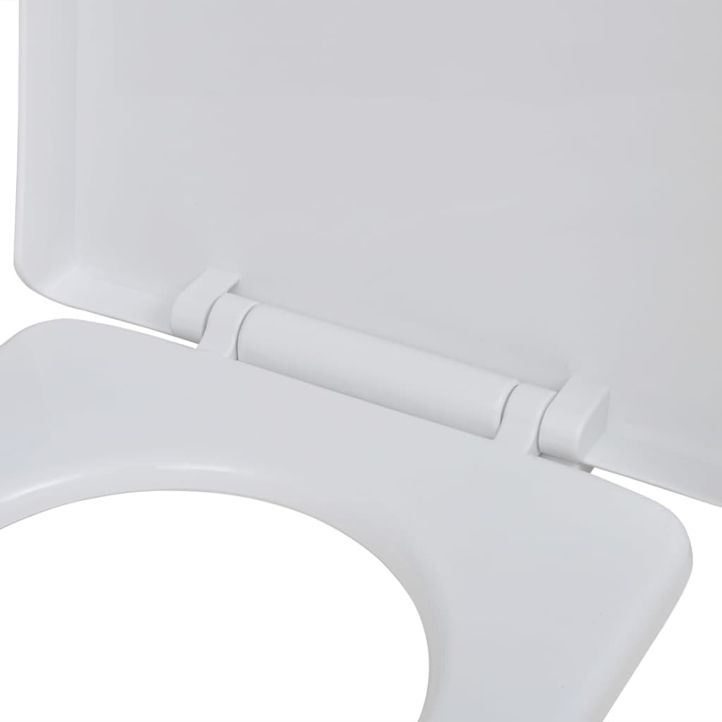 Bílé WC sedátko s pomalým sklápěním čtvercové