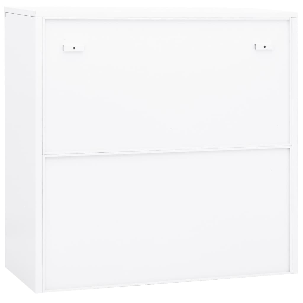 vidaXL Kancelářská skříň bílá 90 x 40 x 90 cm ocel