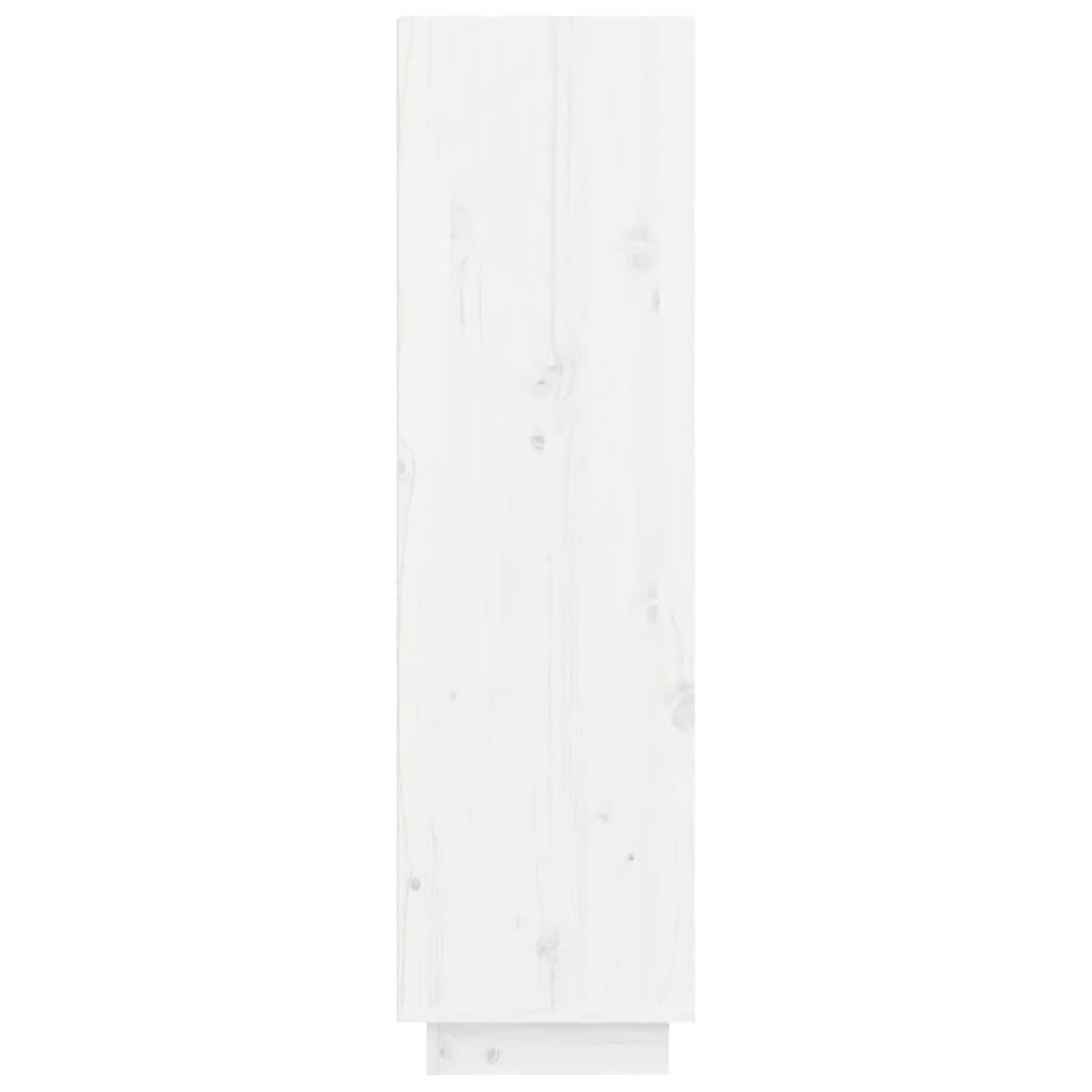 vidaXL Botník bílý 60 x 34 x 105 cm masivní borové dřevo