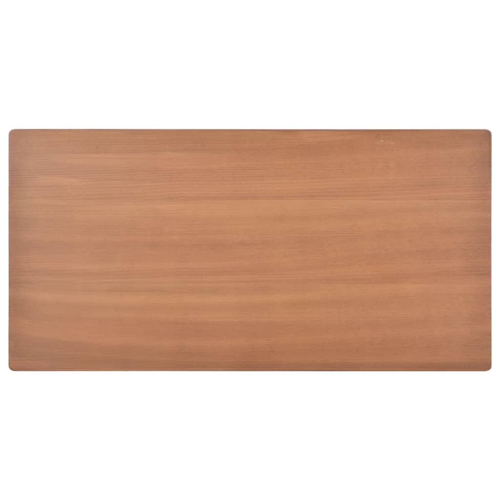 vidaXL Jídelní stůl hnědý 120 x 60 x 73 cm masivní překližka ocel