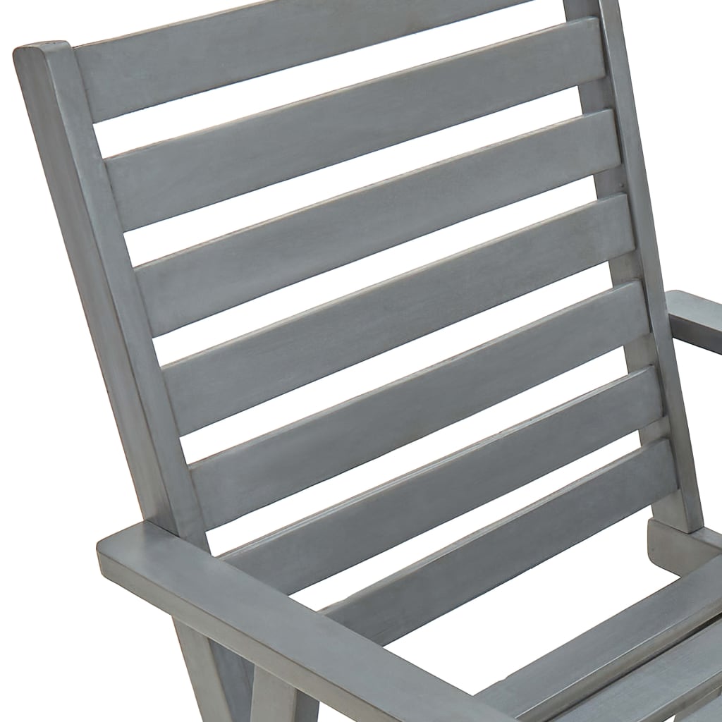 vidaXL Zahradní jídelní židle 4 ks šedé masivní akáciové dřevo