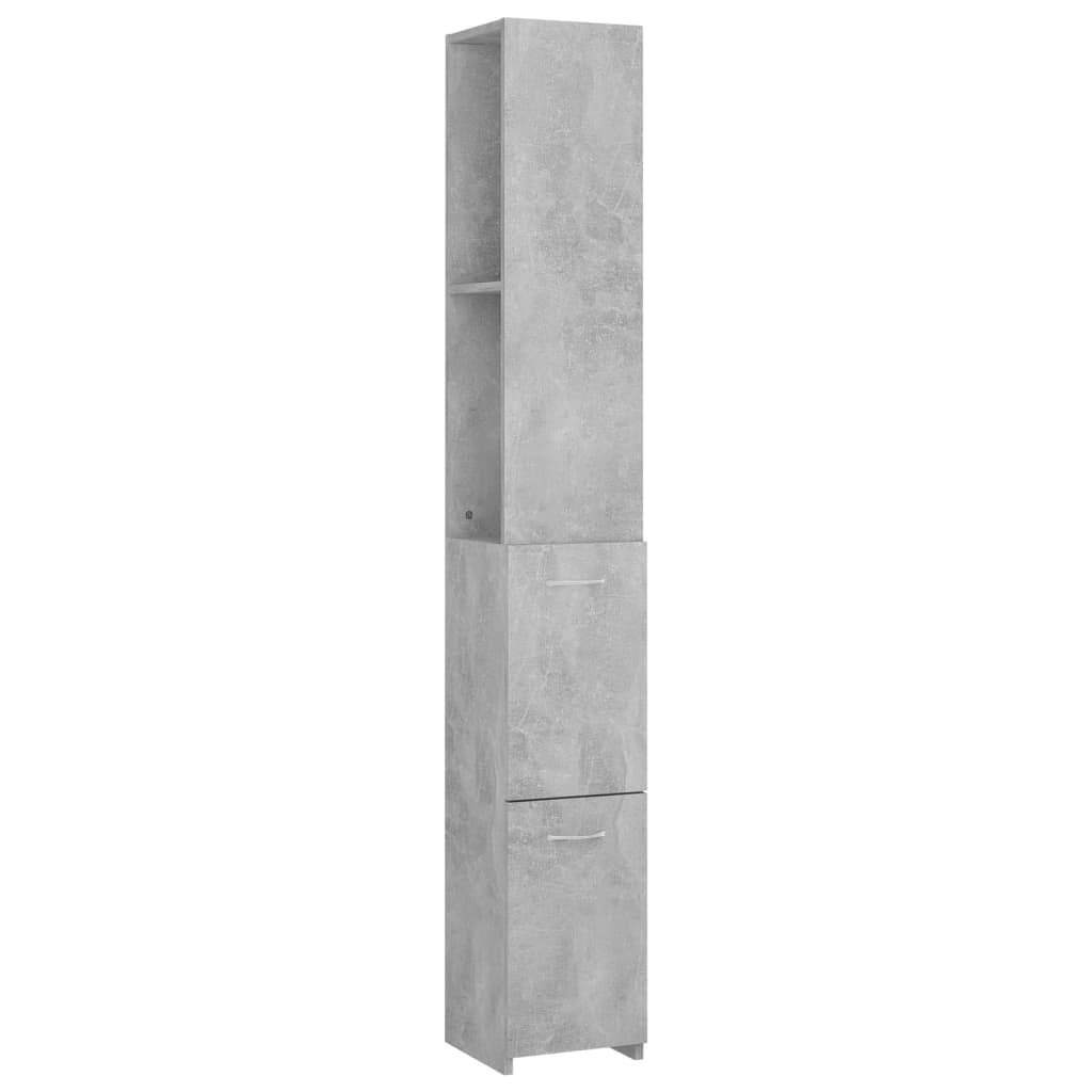 vidaXL Koupelnová skříňka betonově šedá 25 x 25 x 170 cm dřevotříska