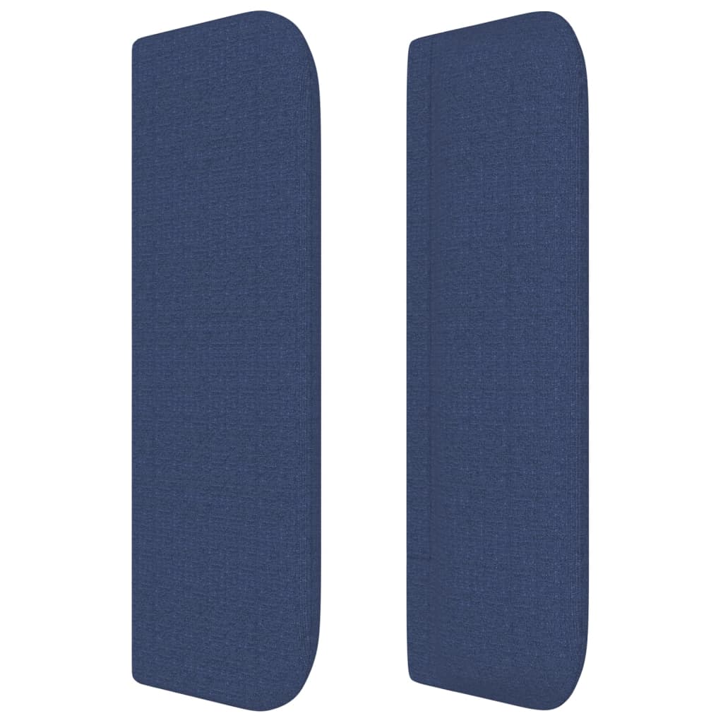 vidaXL Čelo postele typu ušák modré 103 x 16 x 78/88 cm textil