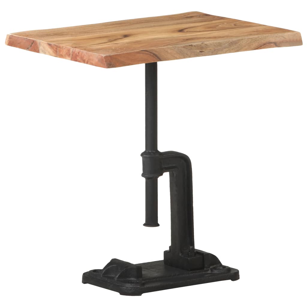 vidaXL Odkládací stolek světlé dřevo 45x35x48 cm masivní akácie litina