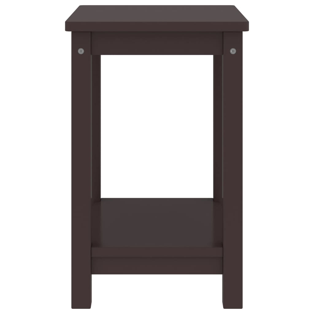 vidaXL Noční stolek tmavě hnědý 35 x 30 x 47 cm masivní borové dřevo