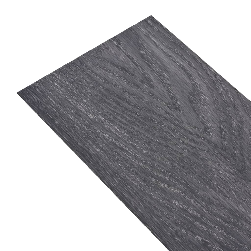 vidaXL Samolepící podlahová krytina PVC 5,21 m² 2 mm černá a bílá