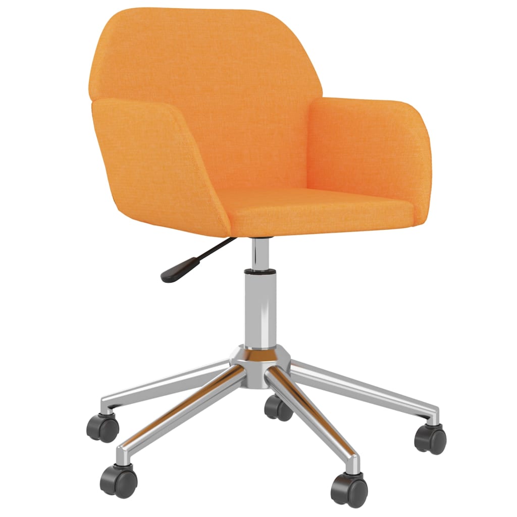 vidaXL Otočná kancelářská židle tmavě žlutá textil