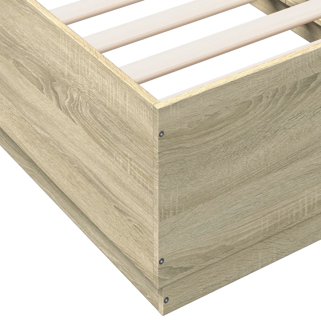 vidaXL Rám postele dub sonoma 90 x 190 cm kompozitní dřevo