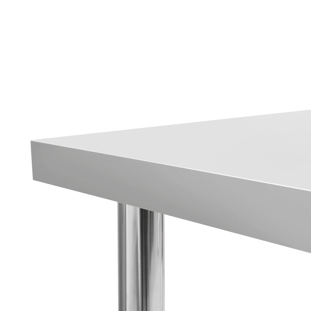 vidaXL Kuchyňský pracovní stůl s policí 120x60x150 cm nerezová ocel