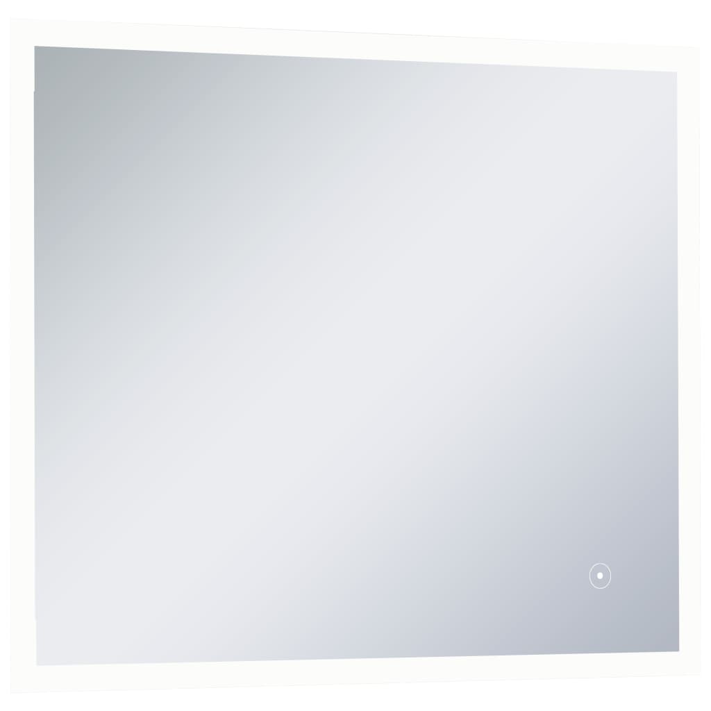 vidaXL Koupelnové zrcadlo s LED světly a dotykovým senzorem 60 x 50 cm