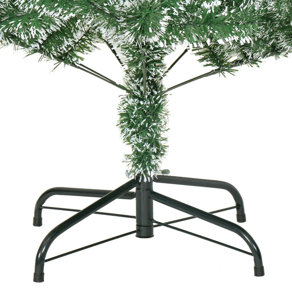 vidaXL Umělý vánoční stromek zasněžený zelený 210 cm