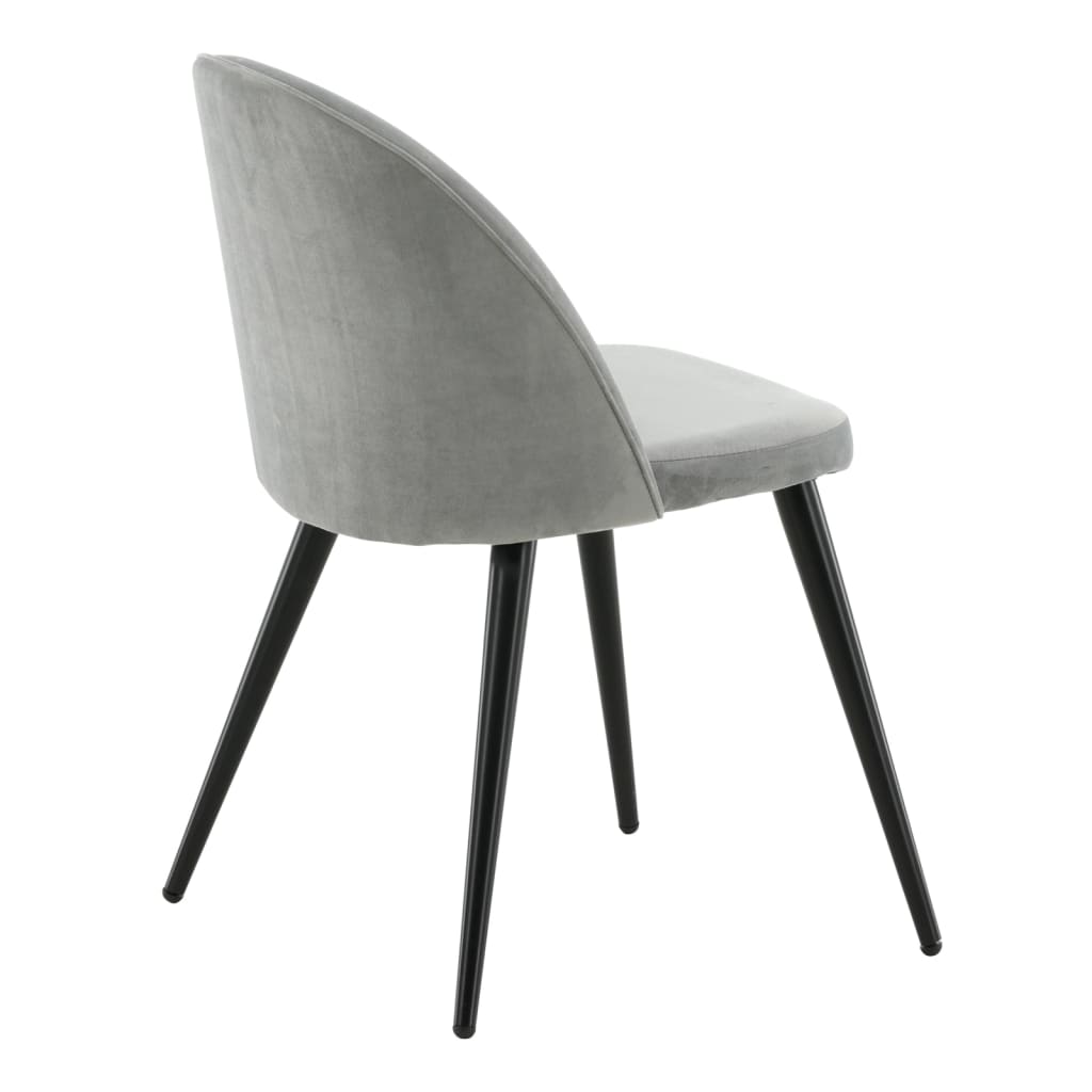 Venture Home Jídelní židle 2 ks Velvet samet černé a šedé