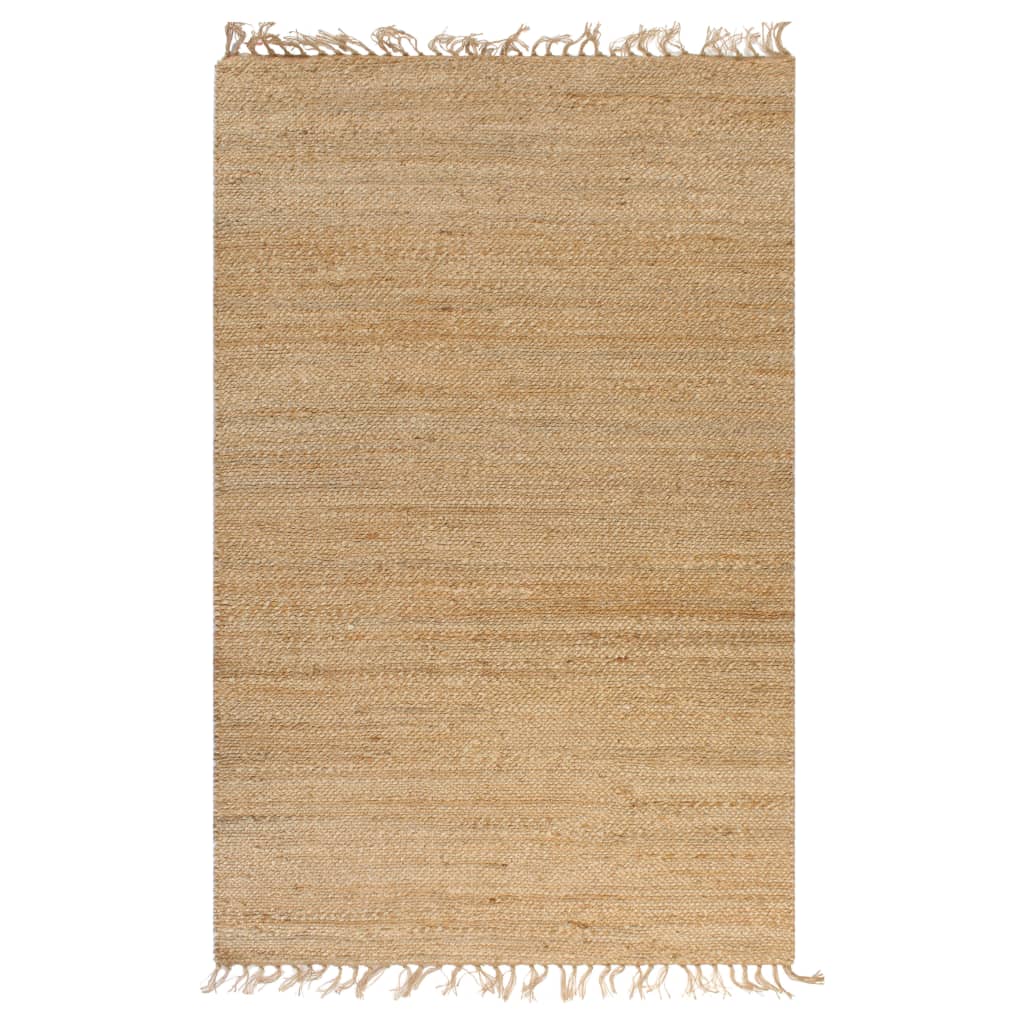 vidaXL Ručně tkaný kusový koberec z juty 120 x 180 cm přírodní