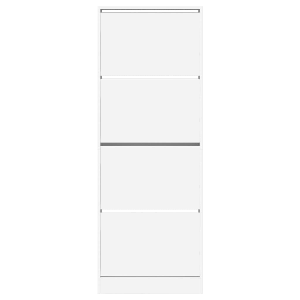 vidaXL Botník bílý 60 x 21 x 163,5 cm kompozitní dřevo