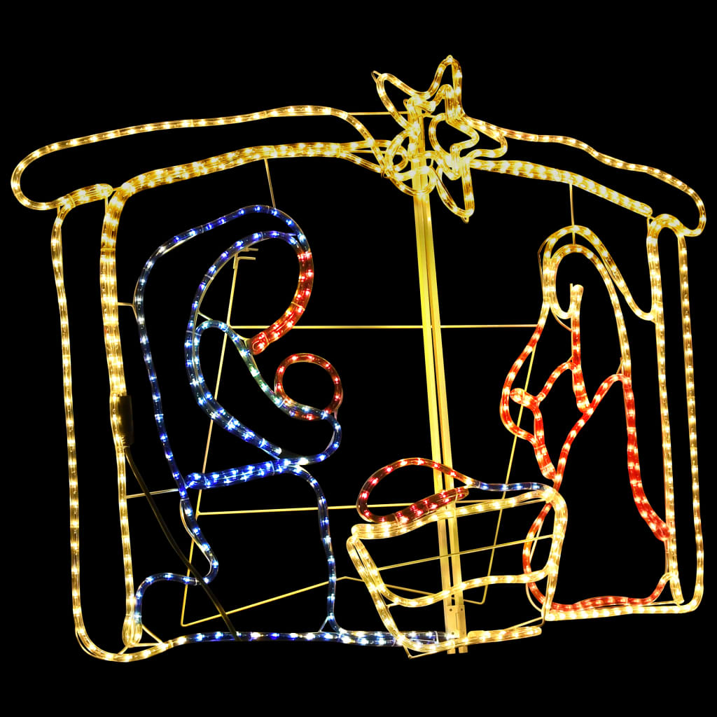 vidaXL Vánoční dekorace betlém 240 LED 116 x 41 x 87 cm