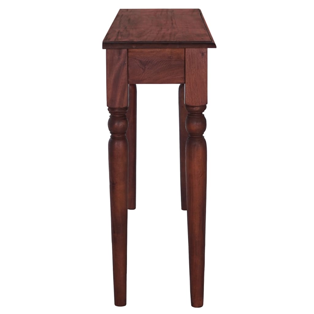 vidaXL Konzolový stolek klasicky hnědý 110x30x75 cm masivní mahagon