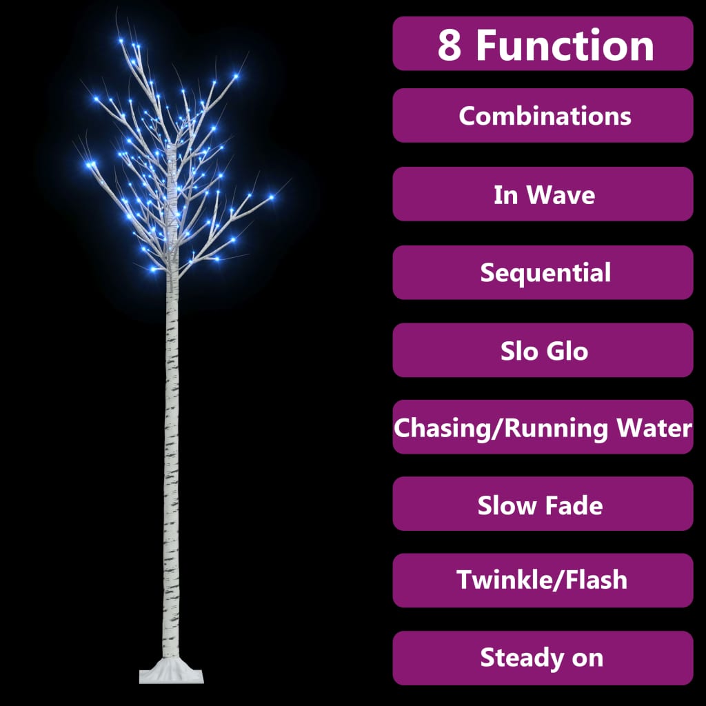 vidaXL Vánoční stromek 200 modrých LED 2,2 m vrba dovnitř i ven