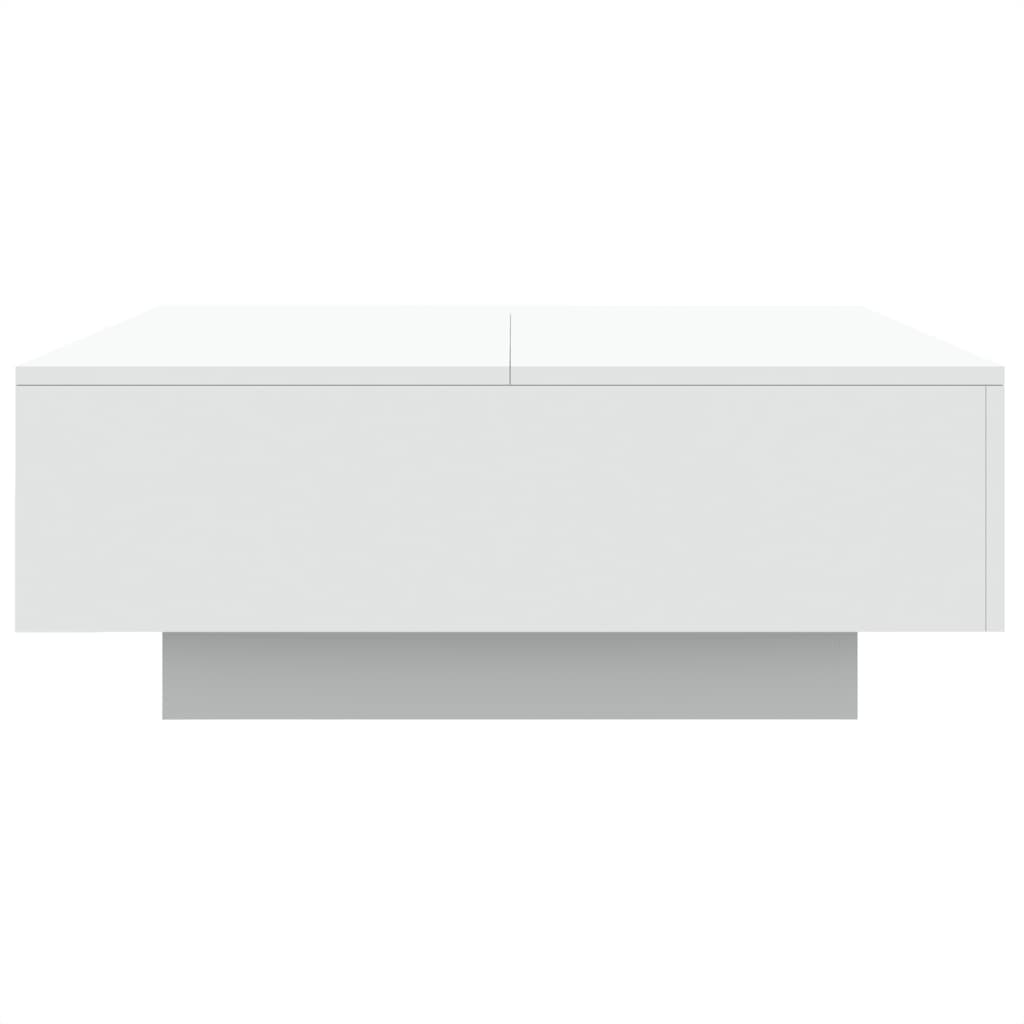 vidaXL Konferenční stolek s LED osvětlením bílý 80 x 80 x 31 cm