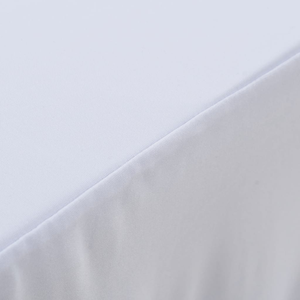 vidaXL Rautové sukně s řasením 2 ks bílé 120 x 60,5 x 74 cm