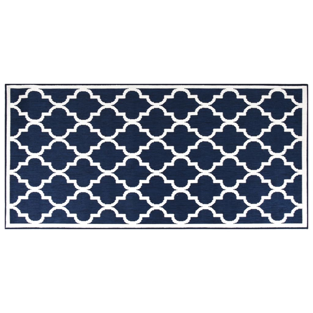 vidaXL Venkovní koberec námořnicky modrý a bílý 80x150 cm oboustranný