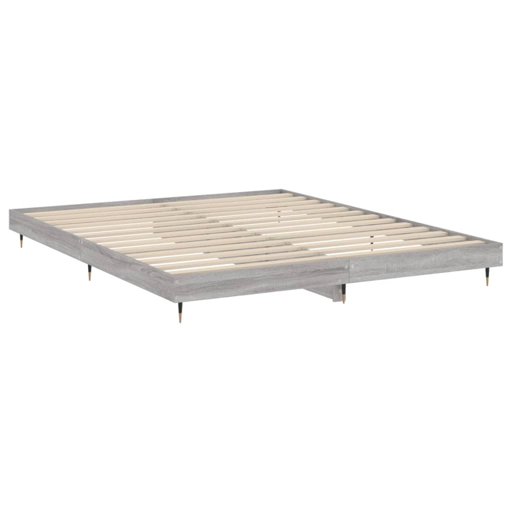 vidaXL Rám postele šedý sonoma 150 x 200 cm kompozitní dřevo