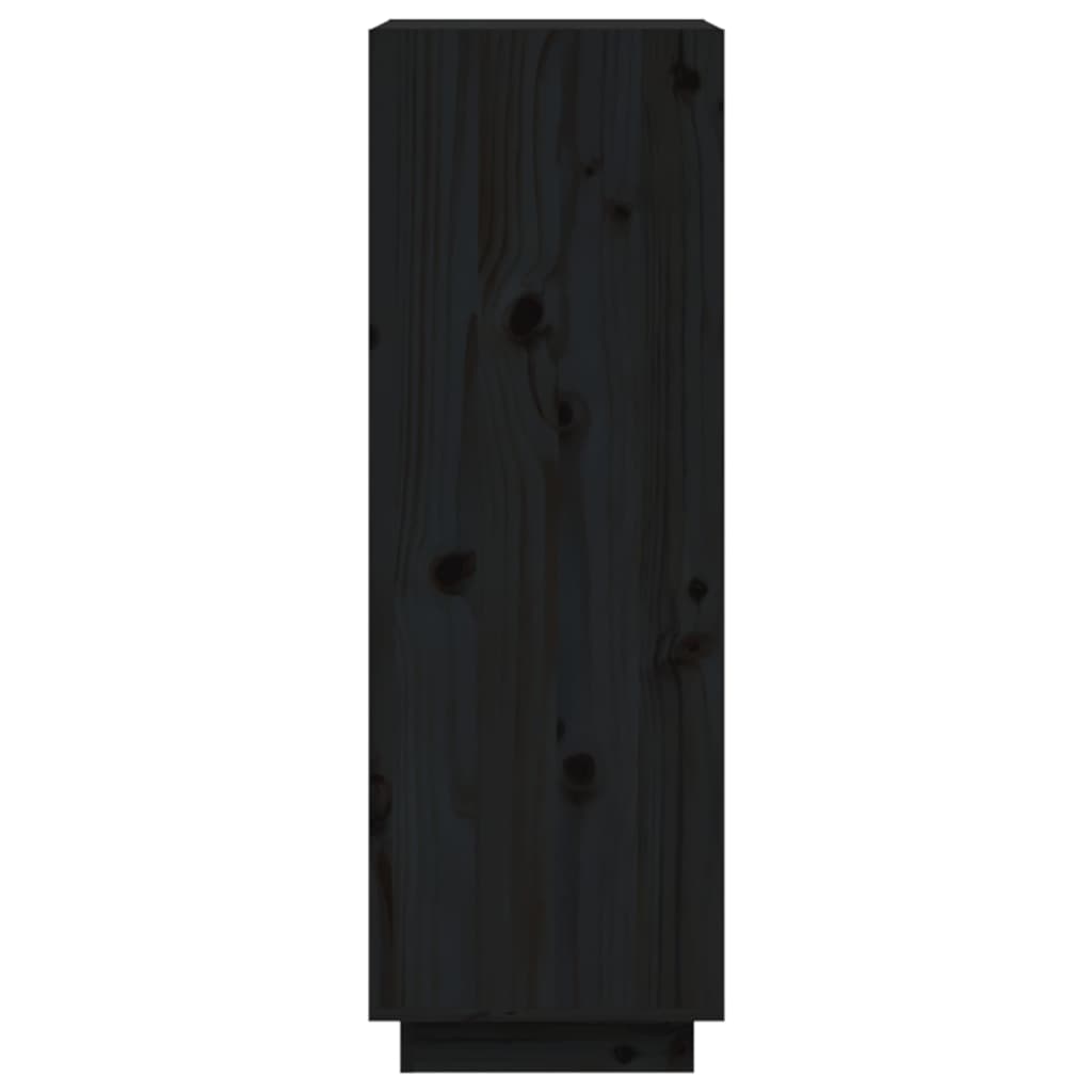 vidaXL Knihovna / dělicí stěna černá 60 x 35 x 103 cm masivní borovice