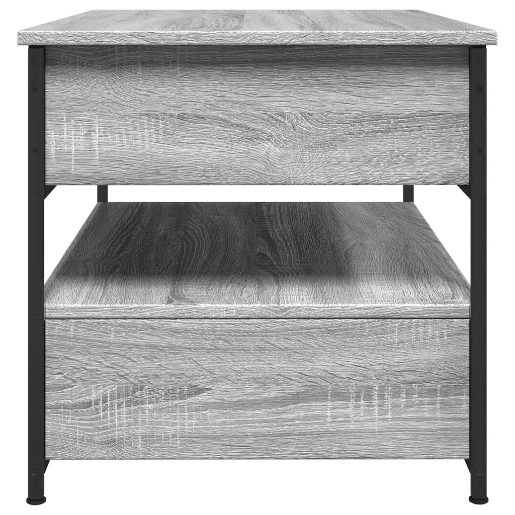 vidaXL Konferenční stolek šedý sonoma 70 x 50 x 50 cm kompozit a kov