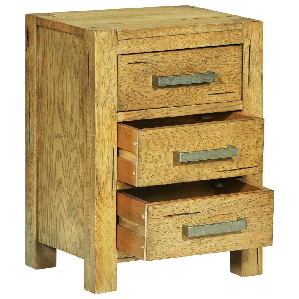 vidaXL Noční stolek se 3 zásuvkami 40x30x54 cm rustikální dubové dřevo
