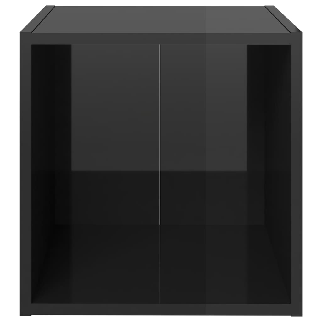 vidaXL 6dílný set TV skříněk černý s vysokým leskem dřevotříska