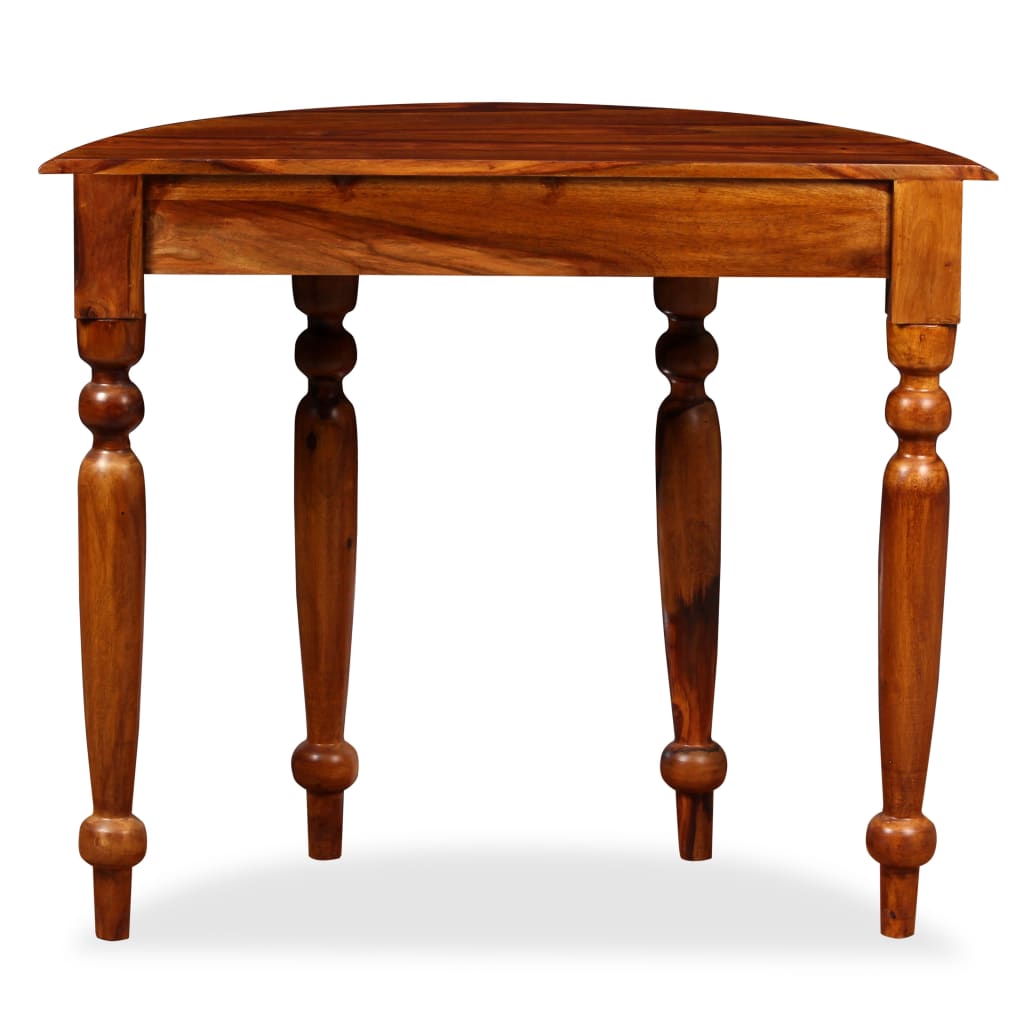 vidaXL Konzolový stolek, masivní sheesham, 90 x 40 x 76 cm, polokulatý