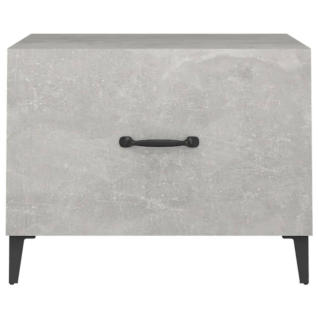 vidaXL Konferenční stolek s kovovými nohami betonově šedý 50x50x40 cm