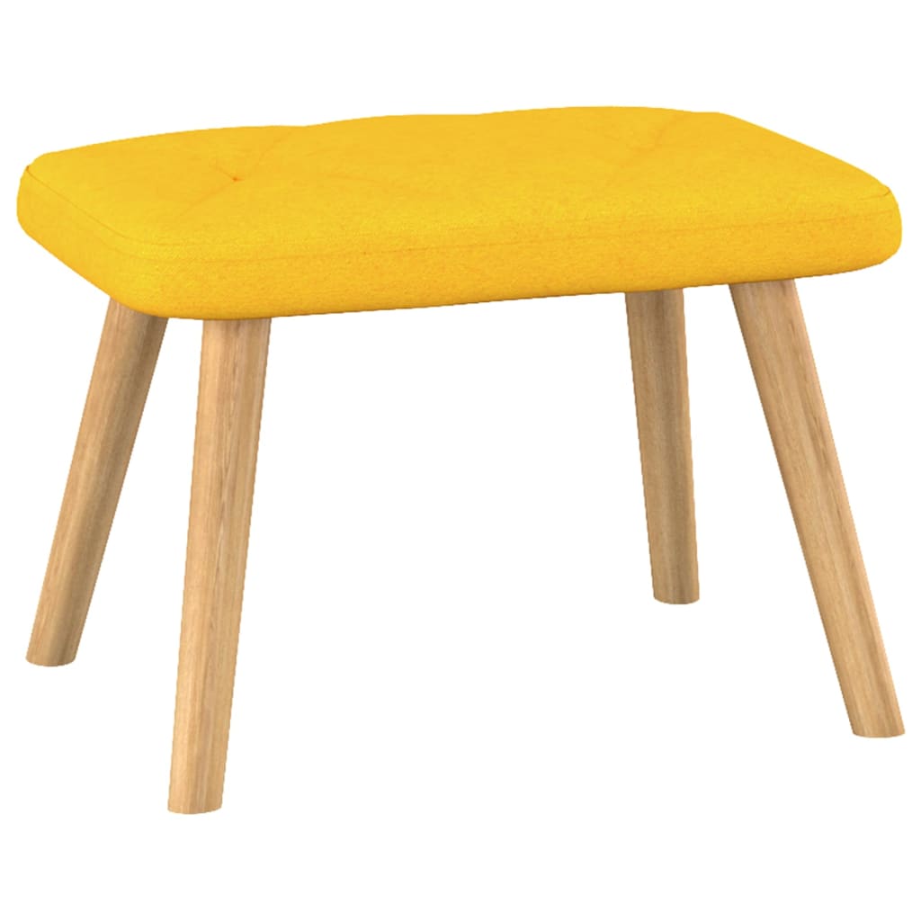 vidaXL Relaxační křeslo se stoličkou hořčicově žluté textil