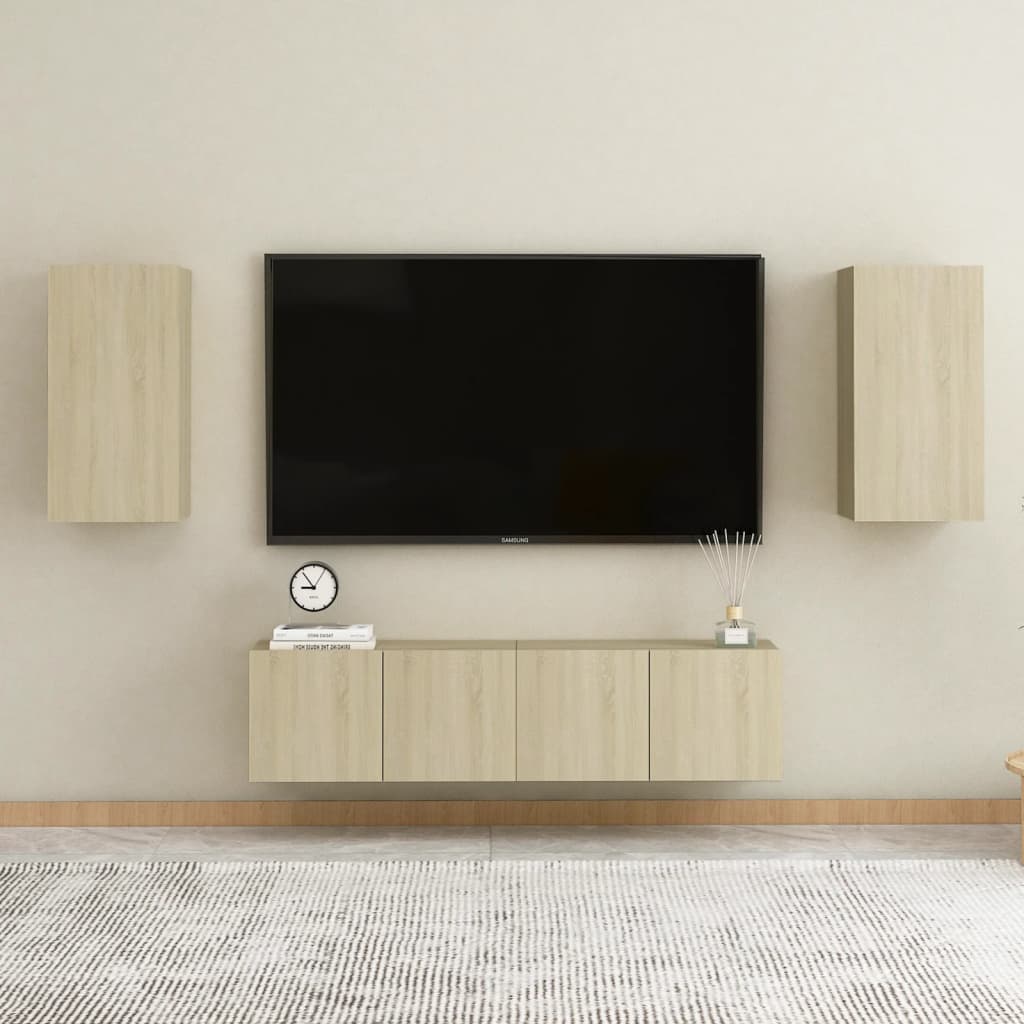 vidaXL TV stolek dub sonoma 30,5 x 30 x 60 cm dřevotříska